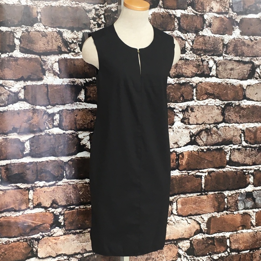 Hugo Boss Dress 4 Midi Black Sleeveless Business Casual Keyhole Front Boss Lady